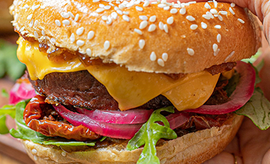 Burger végétarien aux 4 couleurs