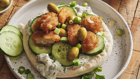 Pitas croustifondantes aux nuggets végé