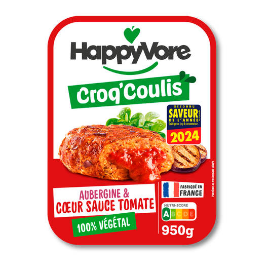 Croq'Coulis Cœur sauce tomate & Aubergine