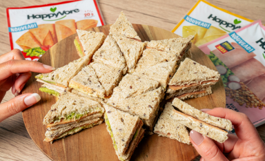 Pain surprise étoile - tranches végétales curry & tomate HappyVore