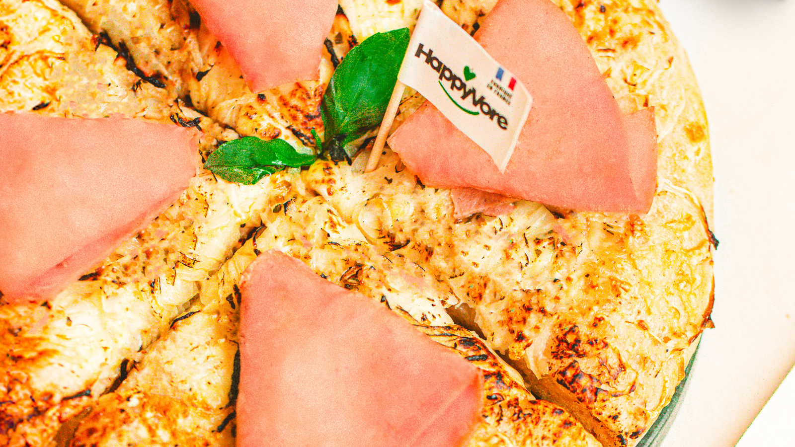 Fugazzetta au jambon végétal