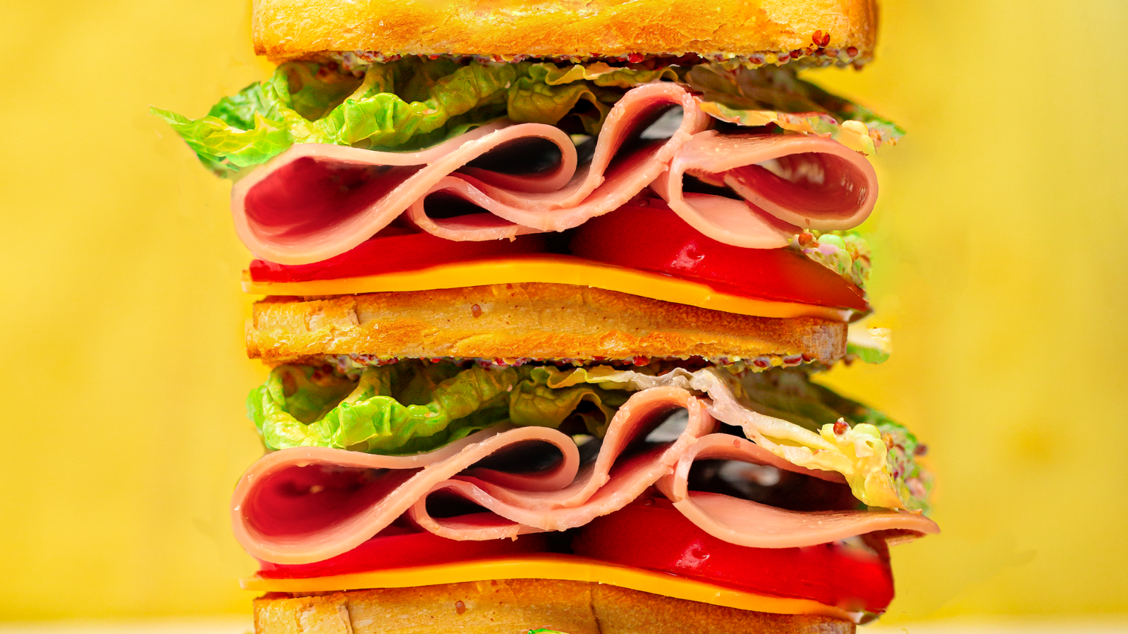 Club sandwich au jambon végétal