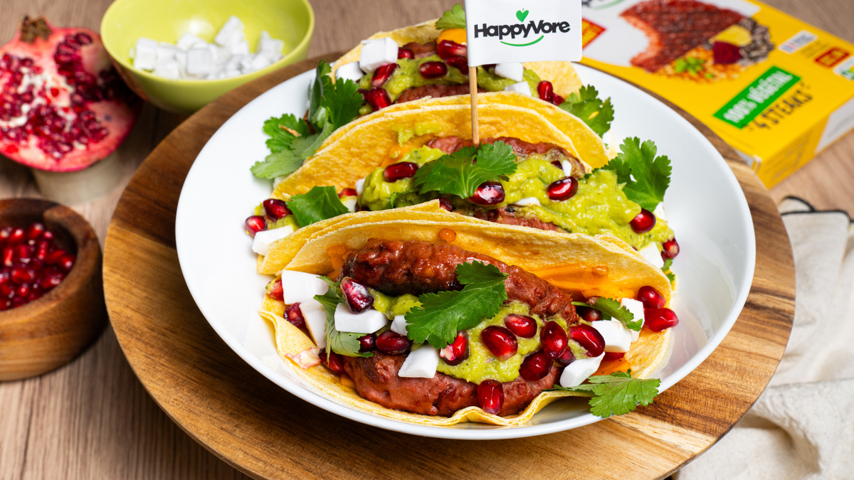 Tacos au steak 100% végétal HappyVore