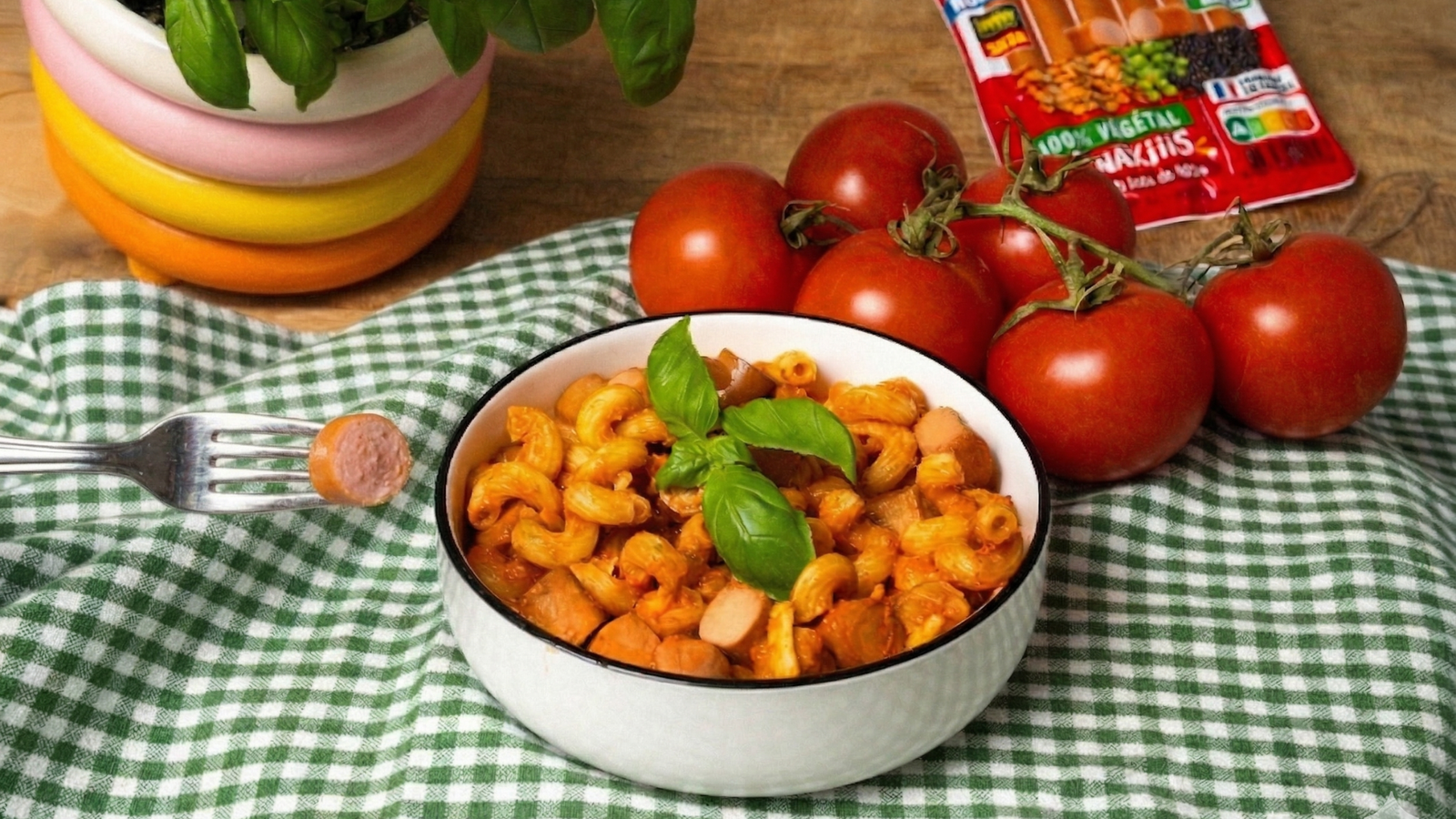 Serpentinis à la sauce tomate et aux Knaxiiis HappyVore