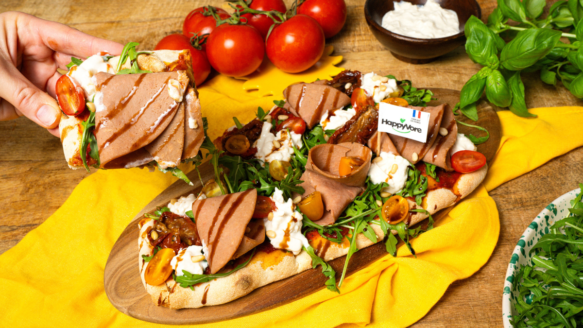 Pinsa au jambon fumé 100% végétal HappyVore