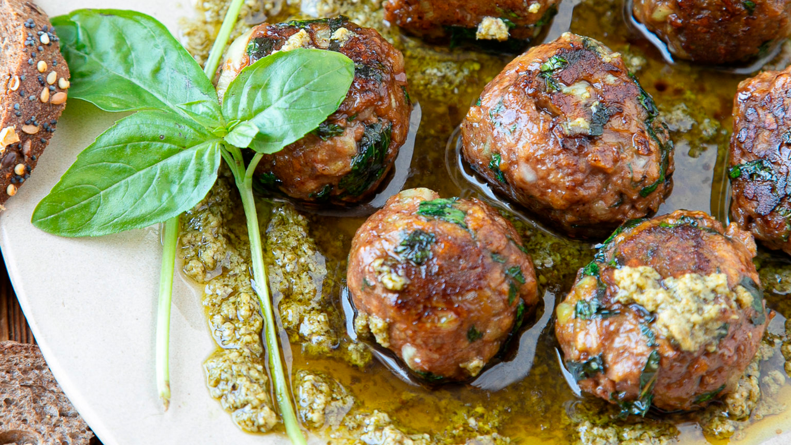 Boulettes de haché végétal au pesto