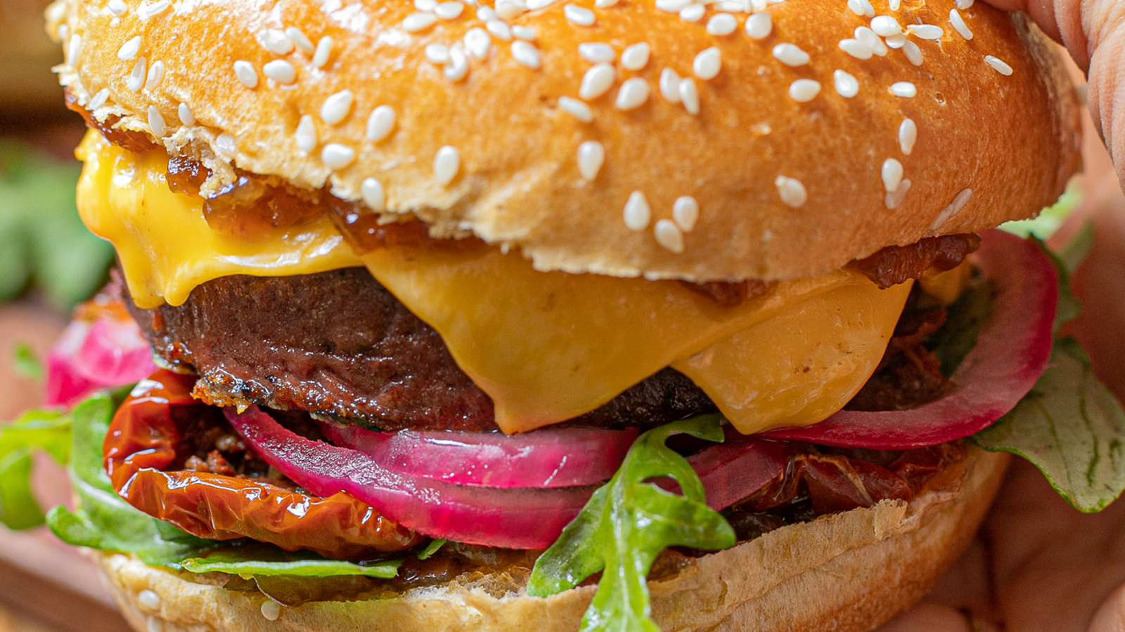Burger végétarien aux 4 couleurs