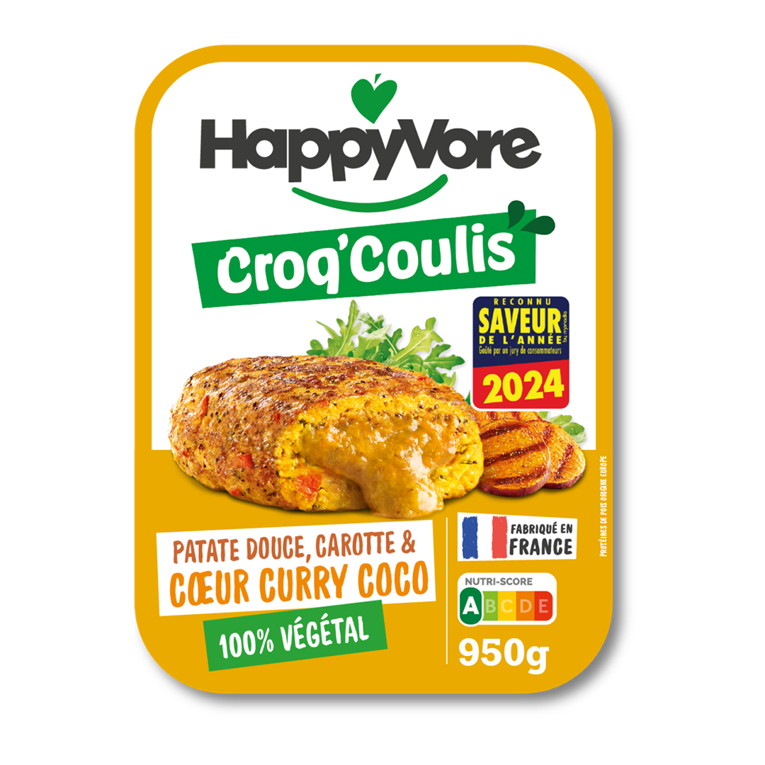 Croq'Coulis Cœur sauce curry coco & Patate douce, Carotte